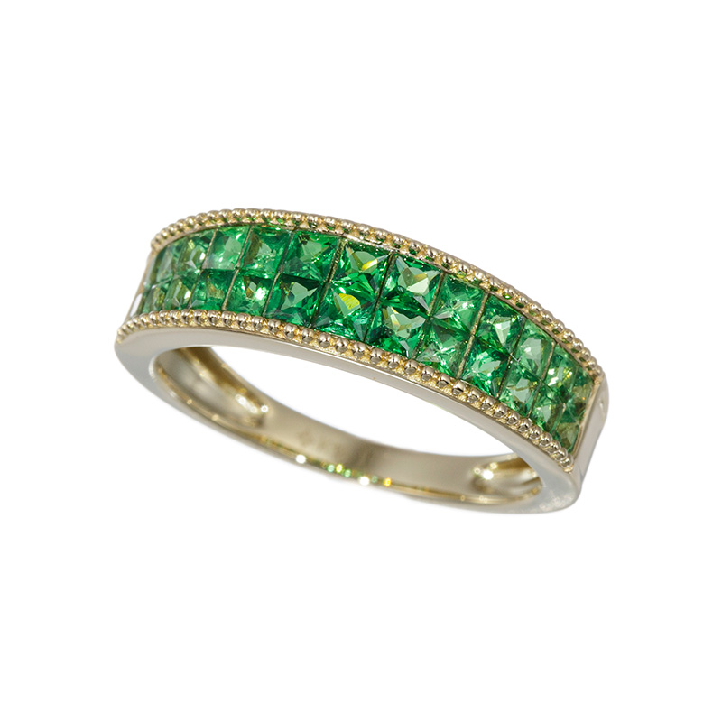 GSTV K18YG ツァボライト カラーグラデーション ミステリー  