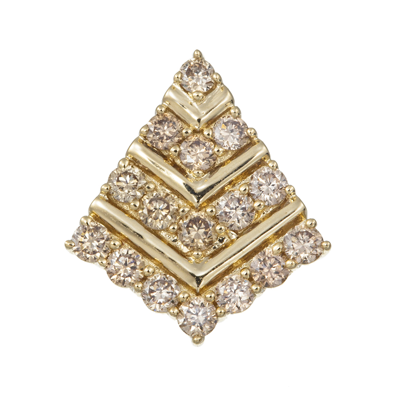 K18YG ブラウンダイヤモンド 光の道しるべ ペンダントトップ BRD 約0.25ct 