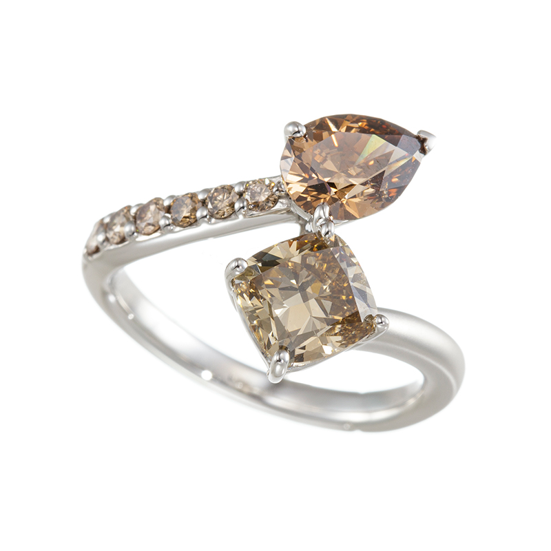 PT950ブラウンダイヤモンドToietMoiリングBRD約1.50ctBRD約1.00ct 