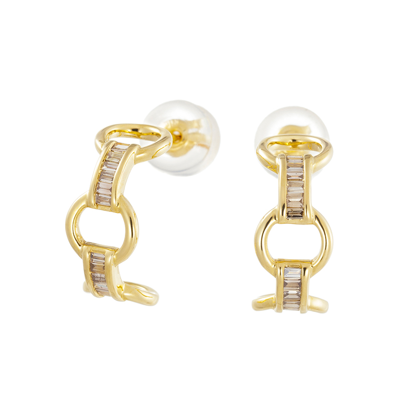 K18YG ブラウンダイヤモンド ピアス BRD 約0.26ct 