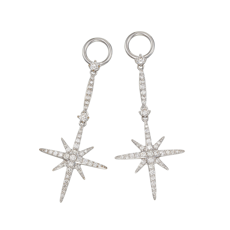 K18WG ダイヤモンド Star Princess チャーム D 約0.60ct