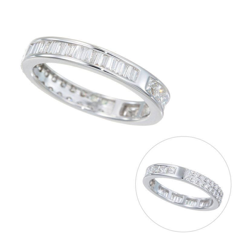 K18WG ダイヤモンド フルエタニティーリング D 約1.25ct ＃15-18