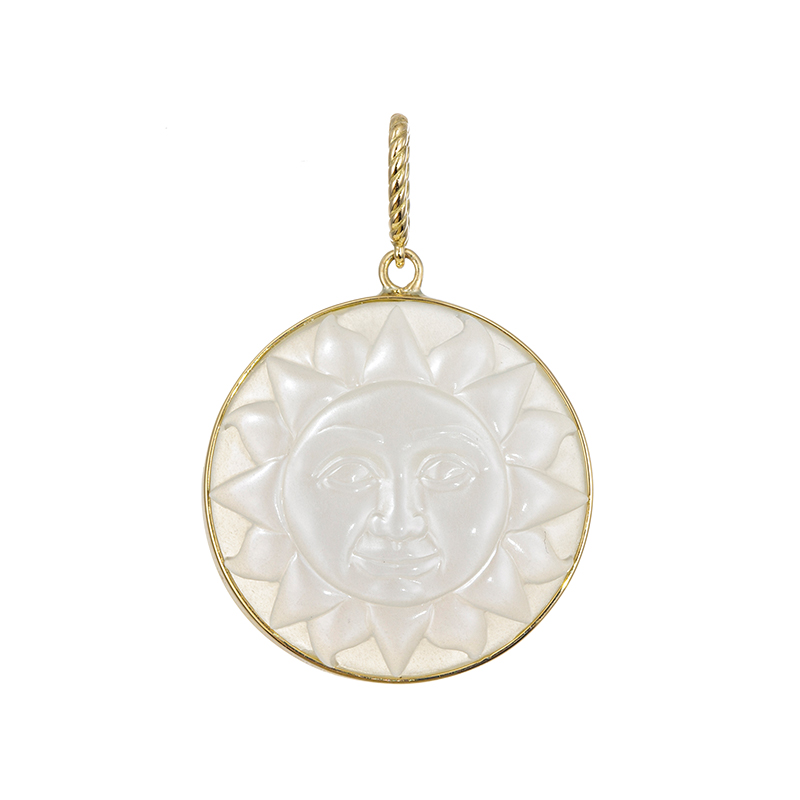 K18YG マティアス・ポストラー ムーンストーン ペンダントトップ MO 約11.70ct 