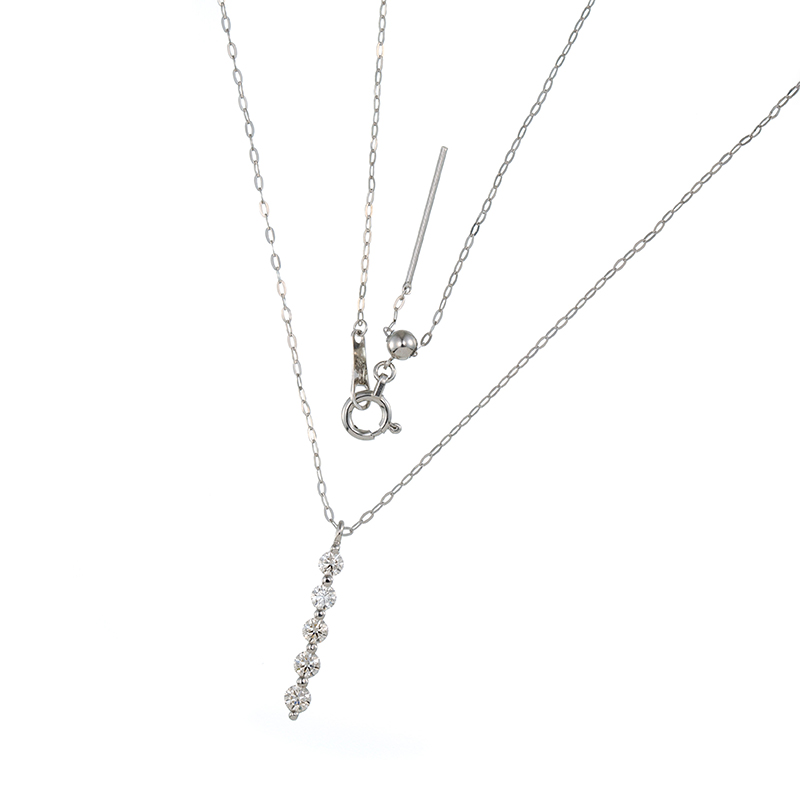 GSTV PT950 H&Cエクセレントカットダイヤモンド ネックレス D 約0.27ct 