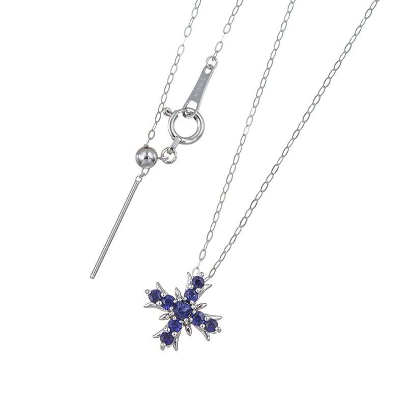 K18WG サファイア Twinkle ネックレス SA 約0.30ct 