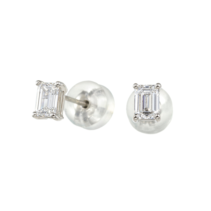 PT950 Dカラーダイヤモンド ピアス D 約0.60ct(D SI2)