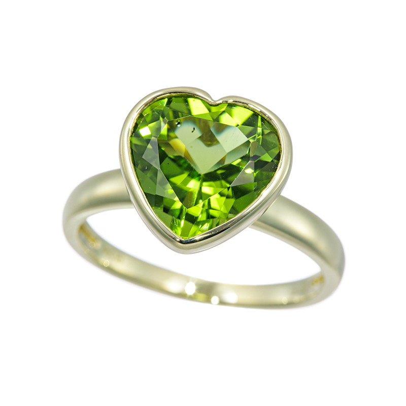GSTV ペンダントトップ ペリドット 3.00ct ブラウンダイヤ K18YG BLJ/GENJ
