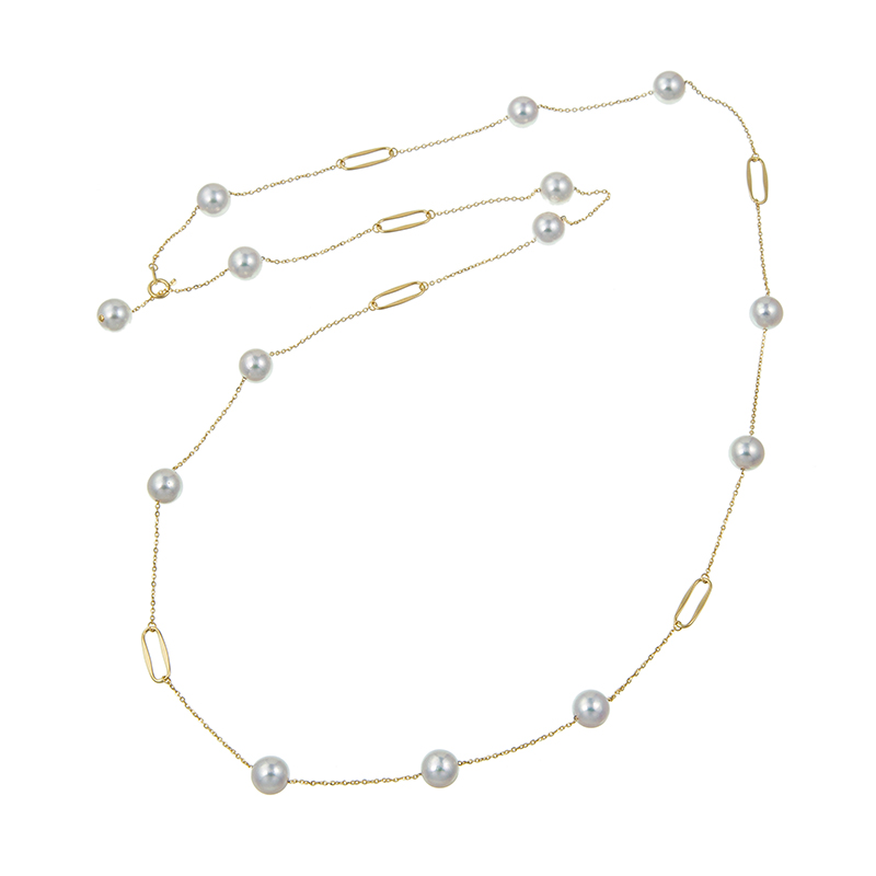 GSTV K18YG アコヤ真珠(輝夜) エリッセイ ロングステーション  