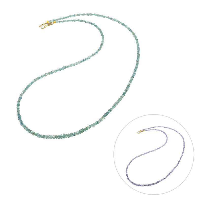 K18YG アレキサンドライト クリソベリル ネックレス CB 約30.00ct