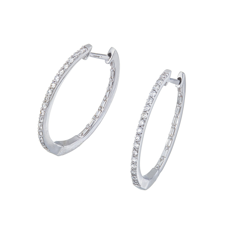 BRIGHTEST STAR DIAMOND PIERCED EARRINGS(M)(1ZP0887)K18