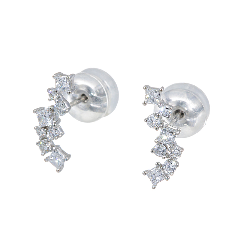 PT950 ダイヤモンド Milkyway ピアス D 約0.40ct