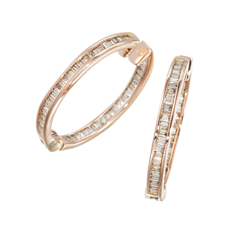 K18PG ブラウンダイヤモンド ピアリング BRD 約1.00ct 