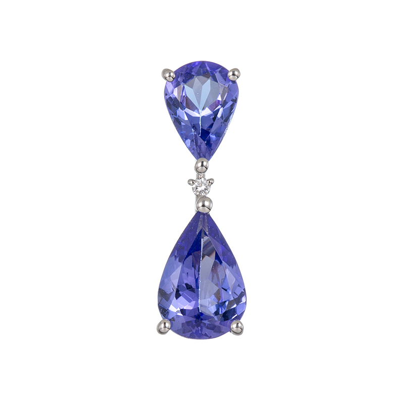GSTV PT950 タンザナイト ダイヤ ペンダントトップ TA 約1.50ct D 約0.008ct