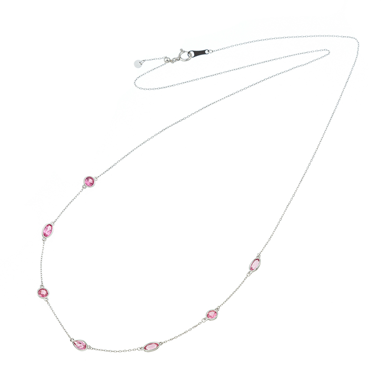 PT950/PT850 アヤナスピネル ステーションネックレス SP 約1.20ct