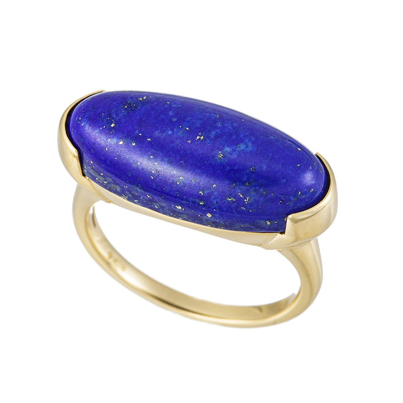K18YG ラピスラズリ リング LA 約10.00ct 