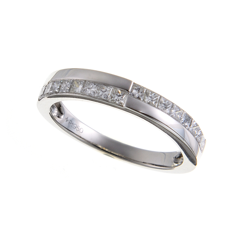 PT950 ダイヤモンド ミステリーセッティング リング D 約0.50ct 