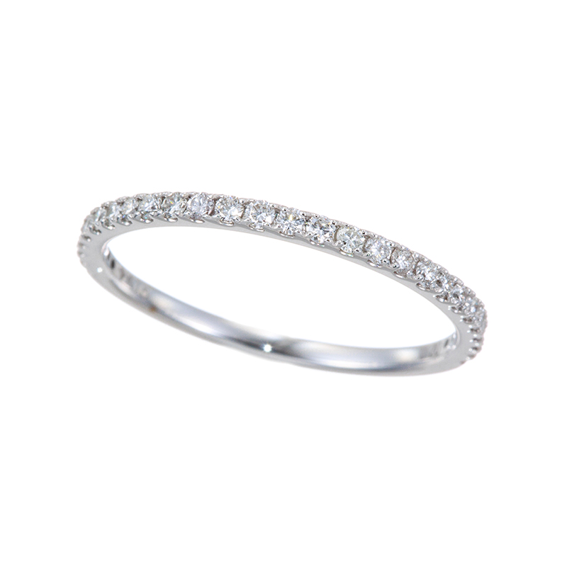 K18WG ダイヤモンド リング D 約0.20ct 