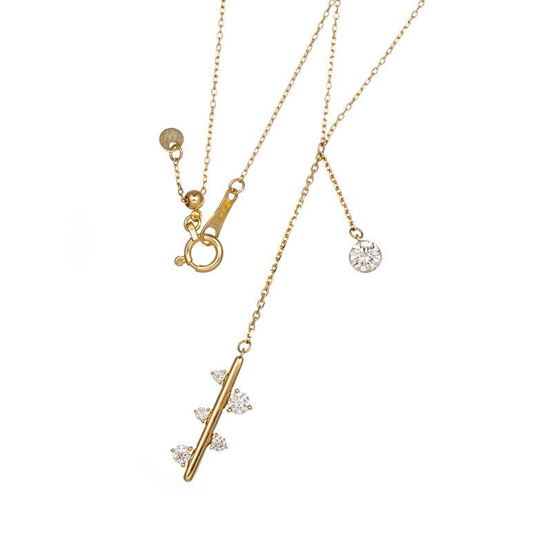 GSTV K18YG ダイヤモンド オンリーダイヤ ネックレス D 約0.20ct D 約  