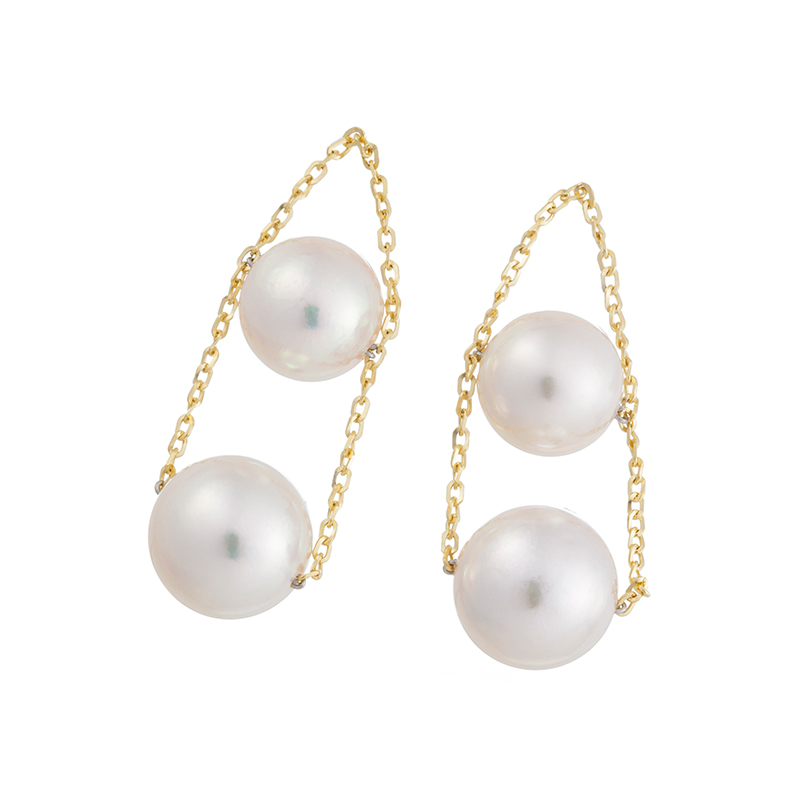 K18YG アコヤ真珠 ルーチェオーネ トラスパレンツァ チャーム P 約7.0-8.0mm