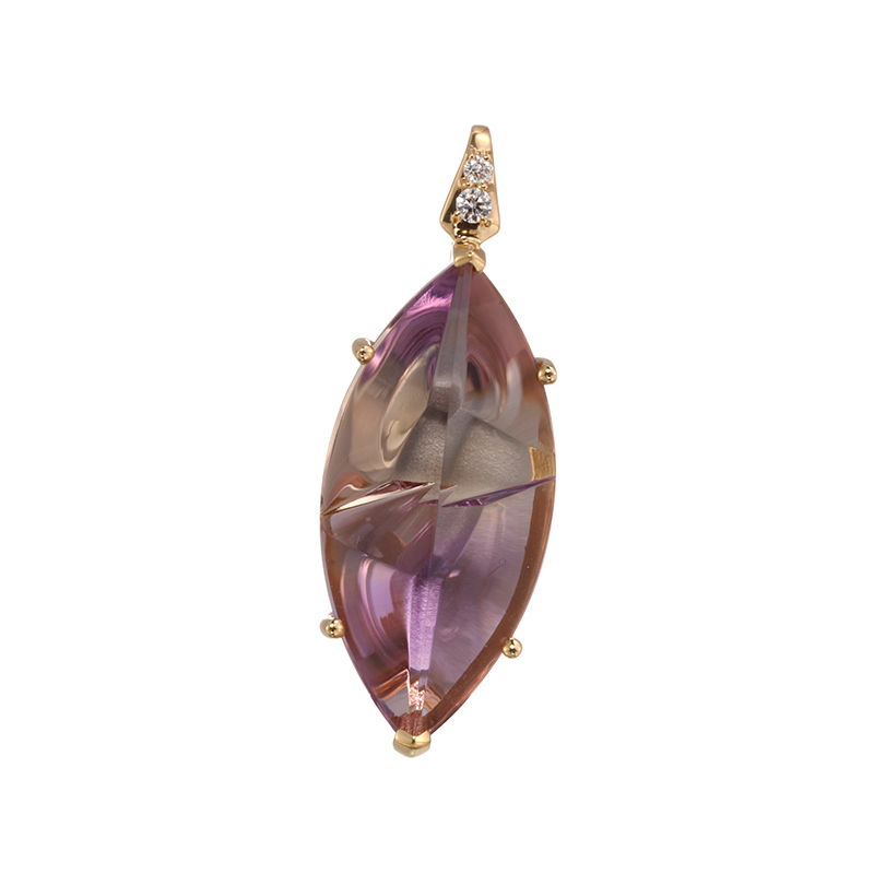 GSTV K18YG ムンシュタイナーソリストカット アメトリン ダイヤ