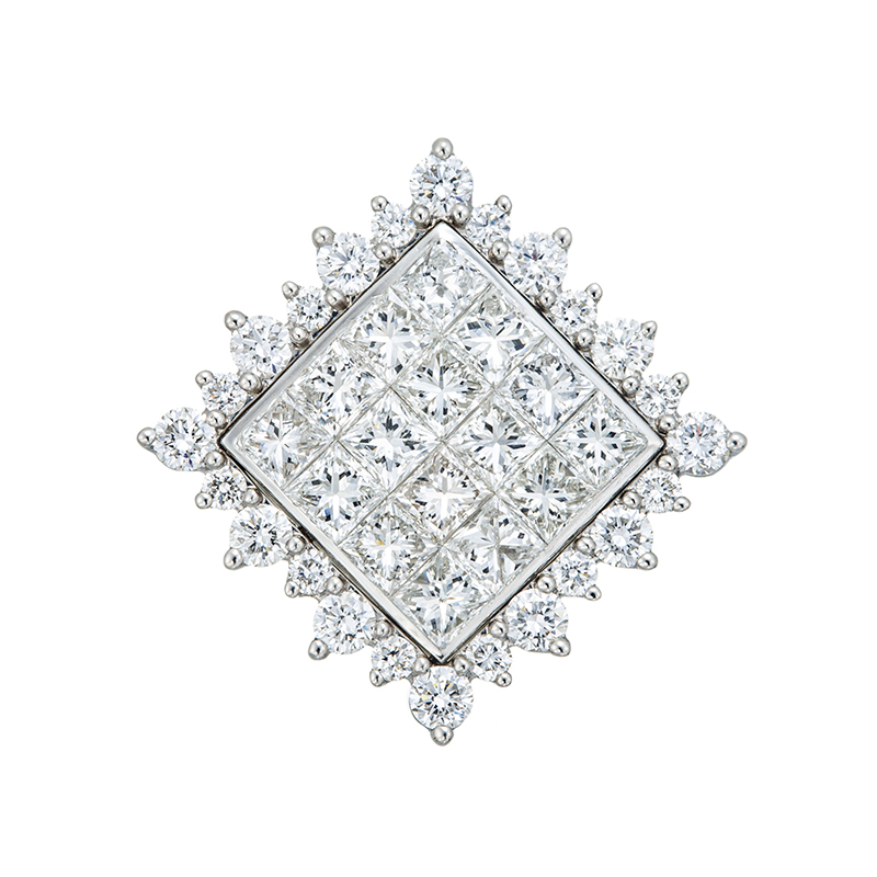 PT950 ダイヤモンド ミステリーセッティング ペンダントトップ D 約1.50ct 