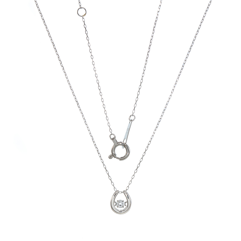 PT900 ダイヤモンド ダンシングストーン ネックレス D 約0.03ct