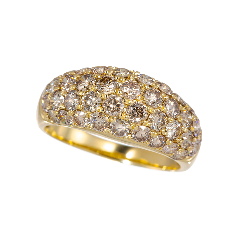 K18YG ブラウンダイヤモンド リング BRD 約2.00ct 