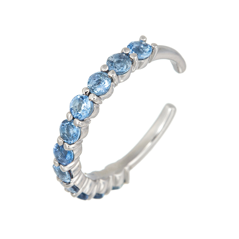 PT950 サンタマリアアフリカーナアクアマリン イヤーカフ AQ 約0.35ct