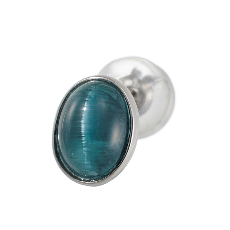 GSTV PT950 トルマリンキャッツアイ シングルピアス T 約1.50ct
