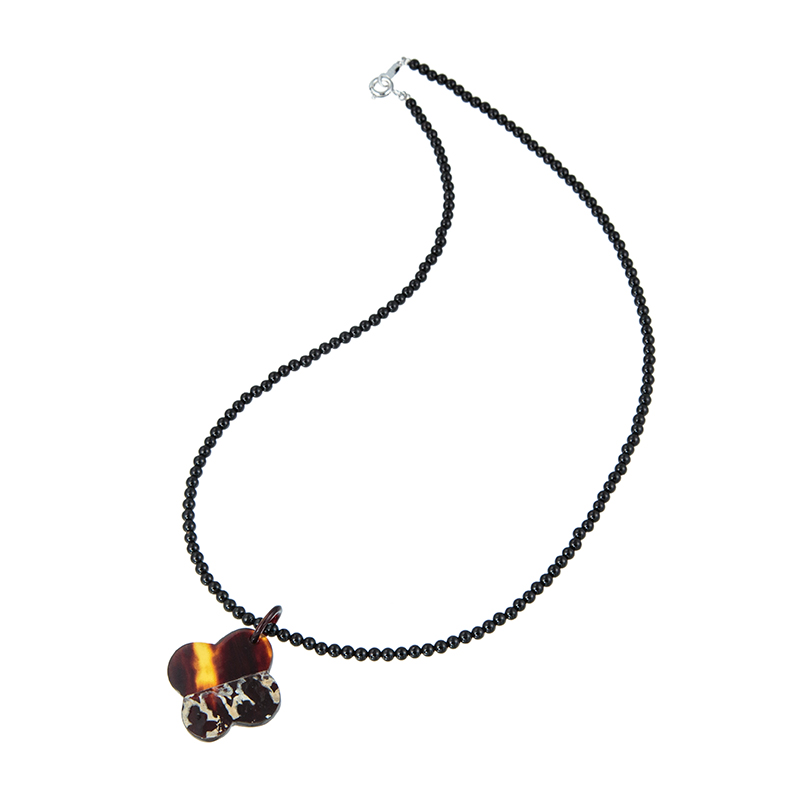 SV 本べっ甲 天然水もく オニキス ネックレス ON 約30.00ct
