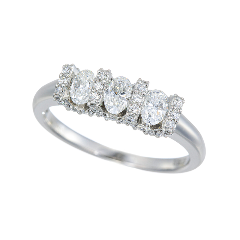 PT950 ダイヤモンド エアリアル リング D 約0.50ct D 約0.17ct 