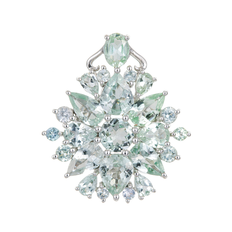 K18WG コーネルピン(ミントカラー) Twinkle ペンダントトップ KO 約2.10ct 