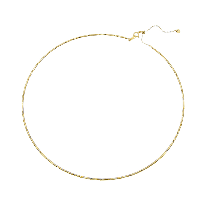 K18YG シェイプカット オメガネックレス 長さ:約43cm 総重量:約2.7g 