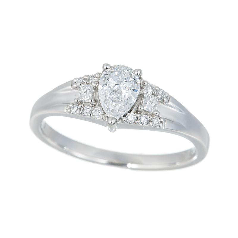 PT950Dカラーダイヤモンド＆ダイヤリングD約0.50ct(DSI2)D約0.10ct