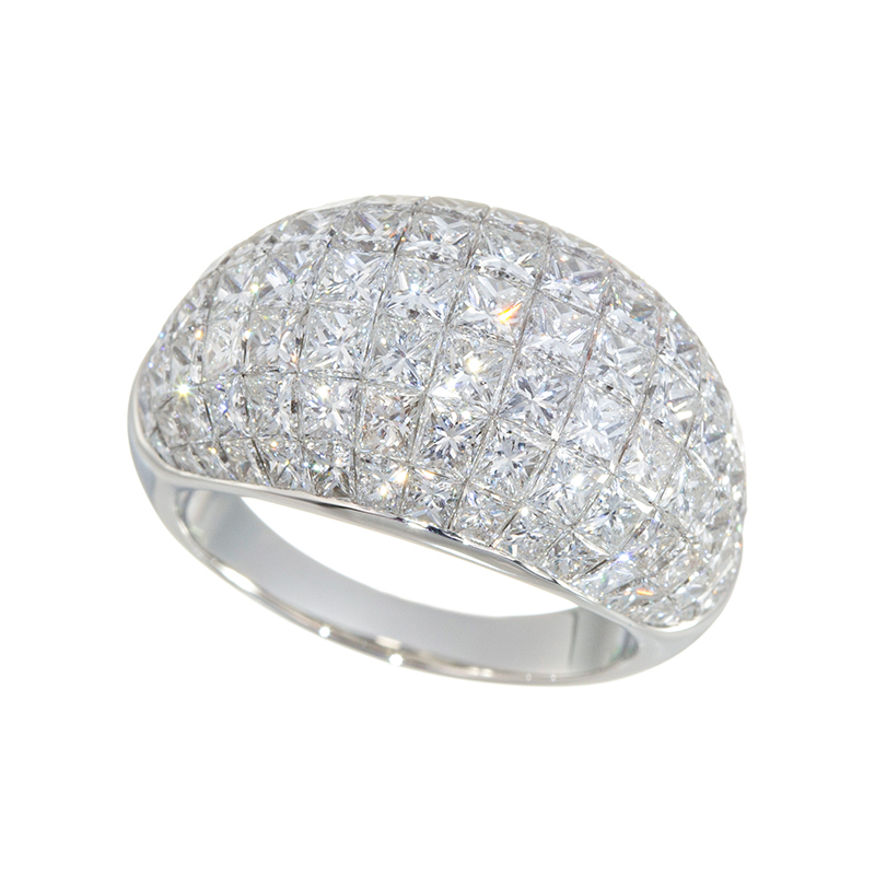 PT950 ダイヤモンド (リリーダイヤカット) ミステリーセッティング リング D 5.60ct