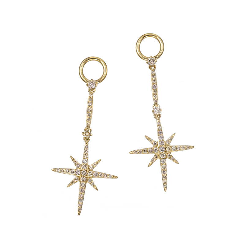 K18 ブラウンダイヤモンドチャーム　計0.60ct K18 ブラウンダイヤモンドチャーム 計0.60ct Asterism】ブラウン