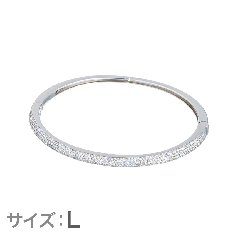 GSTV PT950 ダイヤモンド 楽ラスプ バングル Lサイズ D 約1.40ct