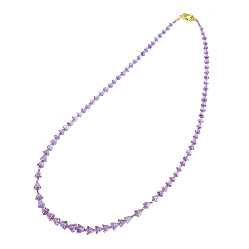 SV/K18YG アメシスト ネックレス AM 約60.00ct
