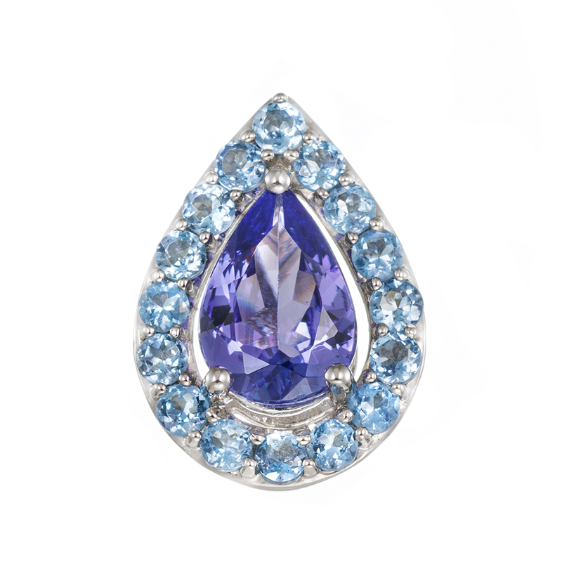 PT950 タンザナイト サンタマリアアフリカーナアクアマリン ペンダントトップ