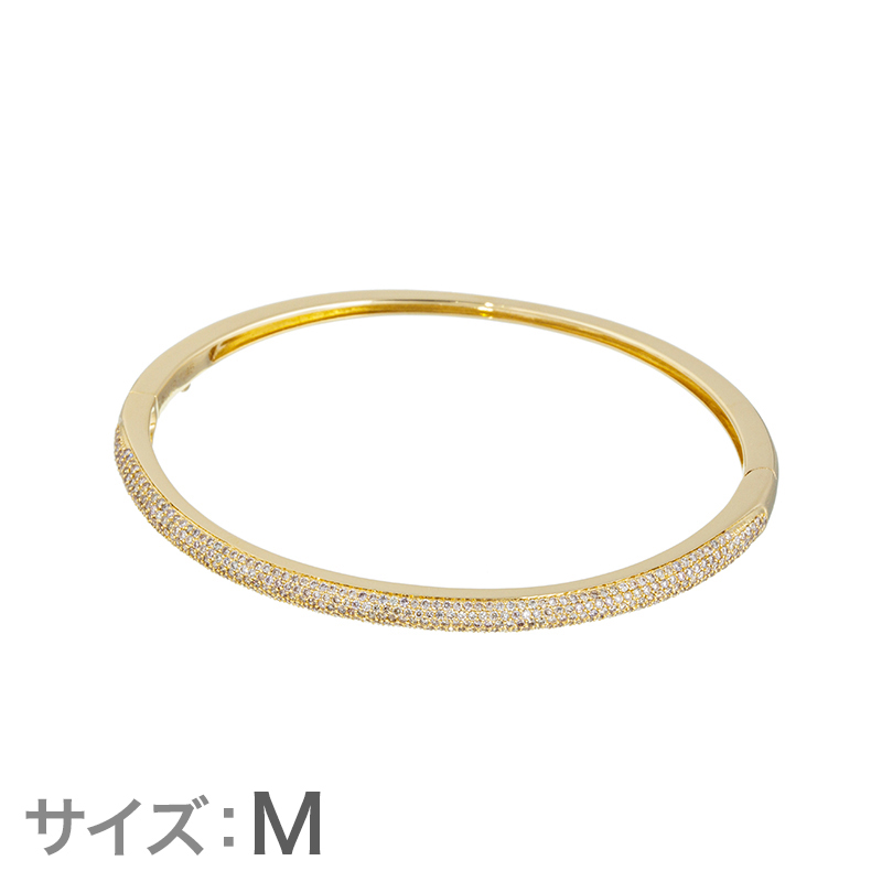 K18YG ブラウンダイヤモンド 楽ラスプ バングル Mサイズ BRD 約1.45ct