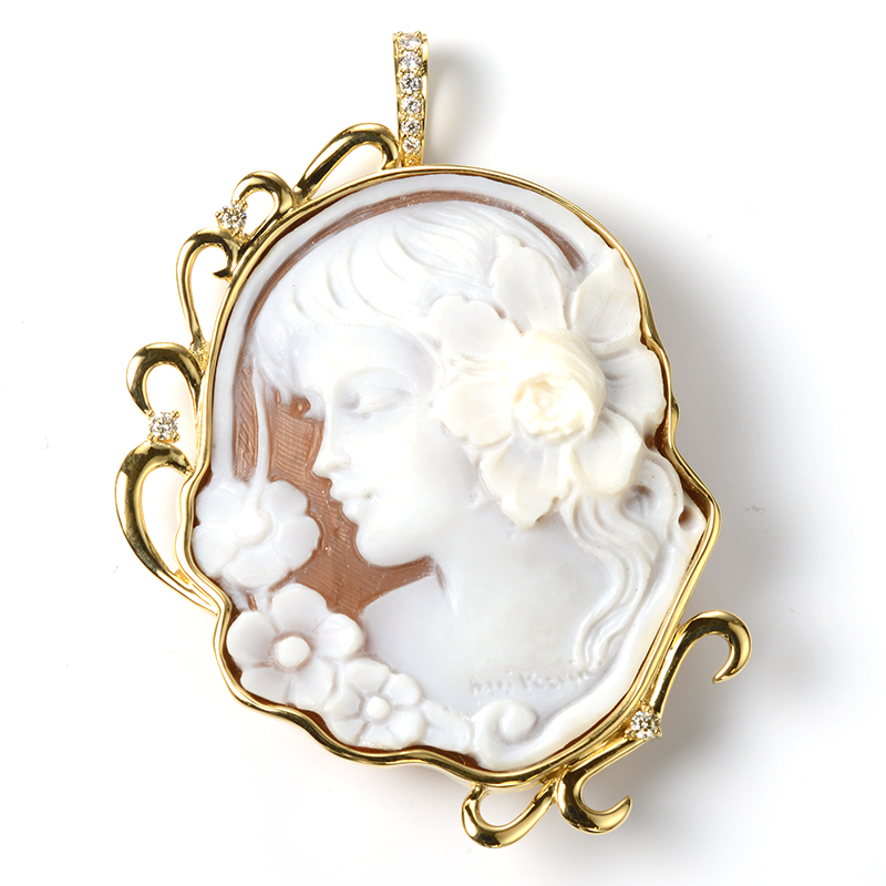 18k SILVER カメオブローチ 3点