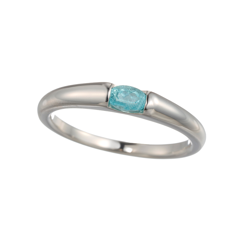 純プラチナ ブラジル産パライバトルマリン リング PRT 約0.20ct