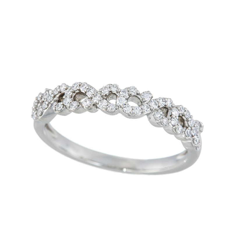 PT950 シングルカットダイヤモンド アラベスク リング D 約0.22ct