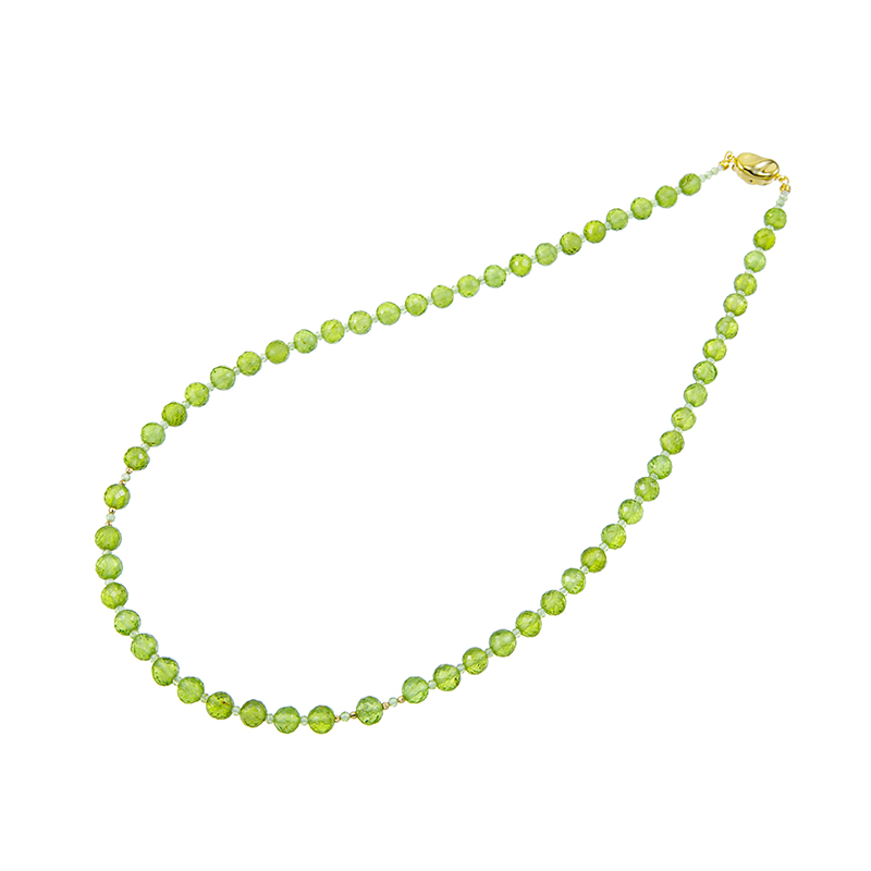 SV/K18YG ペリドット ネックレス PE 約98.00ct