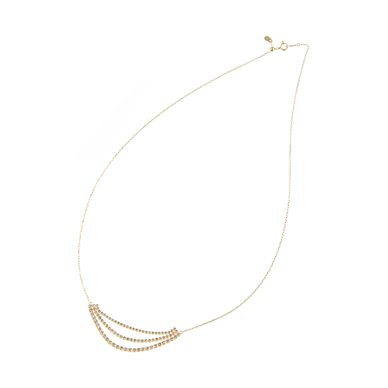K18YG ブラウンダイヤモンド シルキータッチ ネックレス BRD 約2.10ct