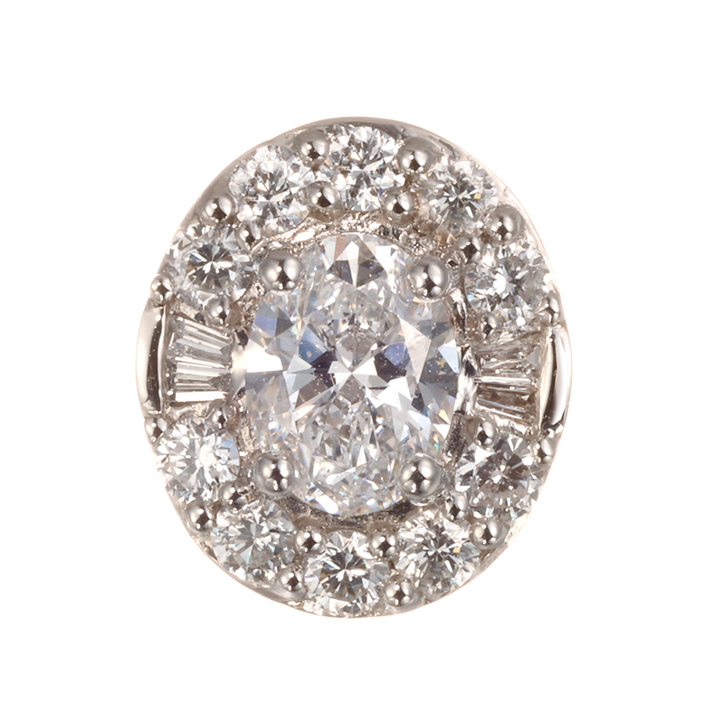 PT950Dカラーダイヤモンド&ダイヤペンダントトップD約0.30ct(D SI1)D約0.17ct