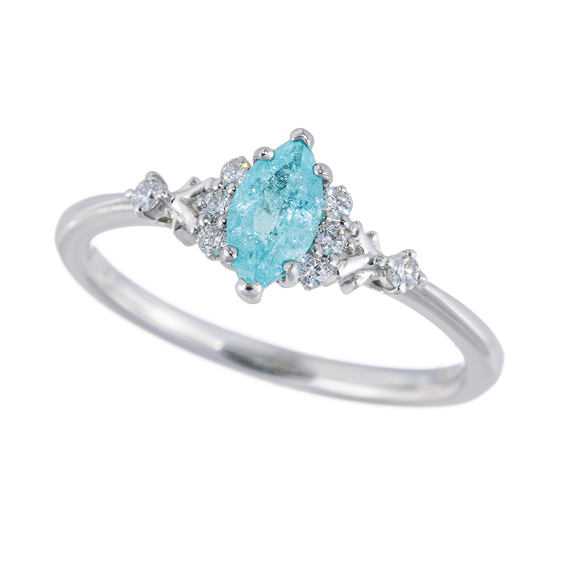 GSTV パライバトルマリンリングPT950