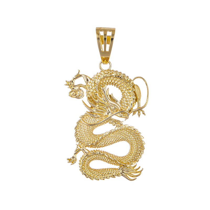GSTV K18YG 3Dドラゴン ペンダントトップ 約4.3g 