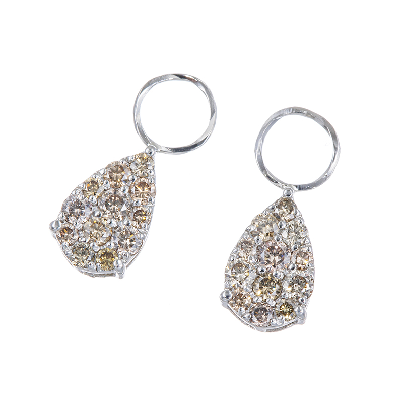 PT950/PT900 ブラウンダイヤモンド チャーム BRD 約0.40ct