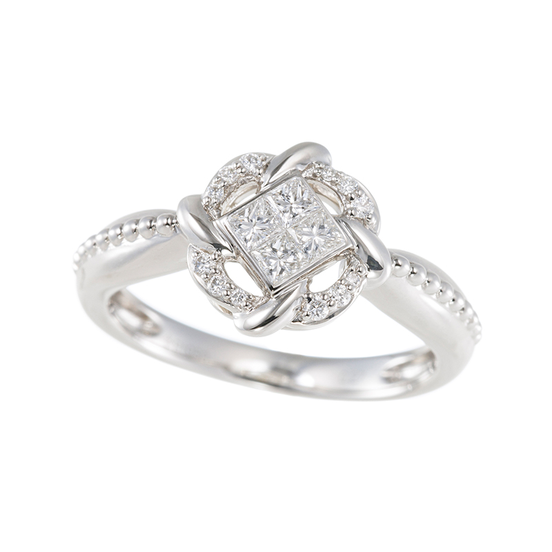 PT950 ダイヤモンド Joli ミステリーセッティング リング D 約0.27ct